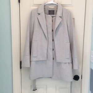 J. Crew Grey Wool Pea Coat Size M